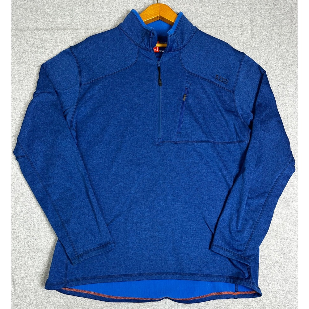 5.11 Tactical RECON Half Zip Fleece Pullover Jumper Mens XL Blue Grid